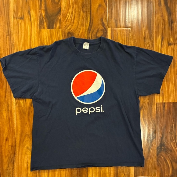 Pepsi‎ Logo Graphic T-Shirt Men’s XL Navy Blue The Authentic T-Shirt Co.